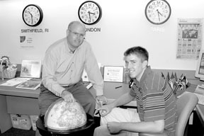 Ray Fogarty, left, director of R.I. Export AssistanceCenter, with John Fogarty (no relation). Ray Fogarty, left, director of R.I. Export Assistance<br>Center, with John Fogarty (no relation).