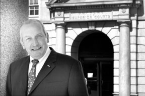R.I. Supreme Court Justice Frank J. Williams at thecourthouse on Benefit Street. R.I. Supreme Court Justice Frank J. Williams at the<br>courthouse on Benefit Street.