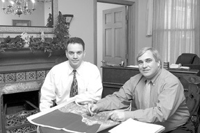 Joseph Goyette, left, and Paul F. Caranci havemerged their real estate services. Joseph Goyette, left, and Paul F. Caranci have<br>merged their real estate services.