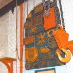 A collection of wheels and a crane from the Foundrycomplex in Providence.