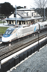 A pedestrian bridge over the tracks at Kingston Railroad Station should be completed by September.