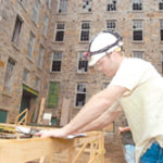 Engineer Steven W. Allen of Odeh Engineers in North Providence at the Royal Mills in West Warwick. The mill's restoration relies heavily on tax credits.