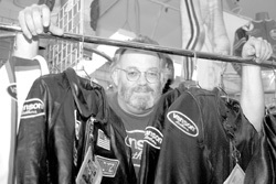Michael van der Sleesen's Fall River company makes protective motorcycle suits and jackets. Michael van der Sleesen's Fall River company makes protective motorcycle suits and jackets.