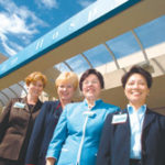 The Miriam Hospital brain trust, from left, Sandra Coletta, Rebecca Burke, Kathleen Hittner and Sandra Cheng. Along with Mamie Wakefield, the team is leading a major renovation.