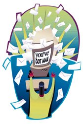 <b>Photo is a Corbis illustration.</b>Some businesses report receiving up to 500 spam e-mails a day, according to one local company. <b>Photo is a Corbis illustration.</b><br>Some businesses report receiving up to 500 spam e-mails a day, according to one local company.