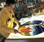 Stained Glass: Pane-staking work