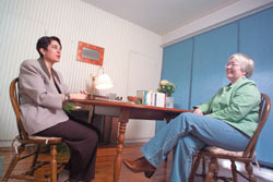 <b>Photo by Brian McDonald</b>Carla Akalarian, left, a business and life coach, talks with one of her clients, Wendy Juergens, a nutritional supplement distributor. Juergens credits Akalarian with herlping her make certain decisive business decisions and uncovering growth opportunities. <b>Photo by Brian McDonald</b><br>Carla Akalarian, left, a business and life coach, talks with one of her clients, Wendy Juergens, a nutritional supplement distributor. Juergens credits Akalarian with herlping her make certain decisive business decisions and uncovering growth opportunities.