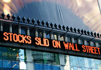 <b>A News Ticker</b> in New York City reports a bad day on Wall Street. <b>A News Ticker</b> in New York City reports a bad day on Wall Street.