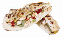<b>DUNKIN DONUTS'</b> chicken fajita panini <b>DUNKIN DONUTS'</b> chicken fajita panini