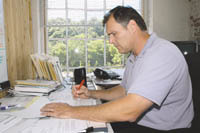 <b>JOHN D. SINNOTT,</b> of Struever Bros., works out of his office in the Rising Sun Mills Complex in Olneyville. <b>JOHN D. SINNOTT,</b> of Struever Bros., works out of his office in the Rising Sun Mills Complex in Olneyville.