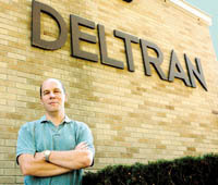 <b>Deltran Corp.</b> of North Attleboro, Mass., manufacturers precision metal stampings. Pictured is owner Mark Cobb. <b>Deltran Corp.</b> of North Attleboro, Mass., manufacturers precision metal stampings. Pictured is owner Mark Cobb.
