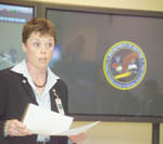 Portsmouth’s Raytheon unveils port security system Mary Petryszyn, Vice President at Joint Battlespace Integration at Raytheon, explains the port security system last week.