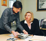 Decoding public policy issues Getting the word out: Christine Heenan, right, and Stacy Paterno help companies with public relations and policy communications.