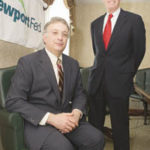 Community banks’ merger pays off PBN Staff photo/Stephanie Ewens
NewportFed chief executive Kevin McCarthy, right, and Westerly Savings Bank CEO Nino Moscardi worked together to merge their two institutions last year.