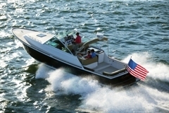 HUNT YACHTS' Harrier 36, above, won the 2003 National Marine Manufacturers Association Award for design excellence. HUNT YACHTS' Harrier 36, above, won the 2003 National Marine Manufacturers Association Award for design excellence.