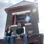Firehouse No. 13 looks to make a profit PBN photo/Frank Mullin
Founder Nick Bauta, an artist and RISD grad, with director Anna Shapiro atop the old firehouse.