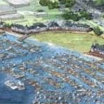 Blighted waterfront land to become marina village HOOD MARINA in Portsmouth is to be transformed into an upscale 'marina village' with 1,495 slips and 988 housing units. /