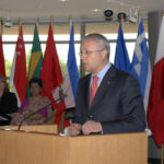 Alexander Lebedev, owner of the National Reserve Bank of Russia, spoke at World Trade Day last May, after which a formal Russia program was established at Bryant. / 