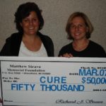 Foundation raises $50K for epilepsy research FROM LEFT, Deb Siravo, Mathew Siravo?s mother and deputy director of the Siravo Foundation, presents a $50,000 check to Lee Ann Brigido of CURE. /