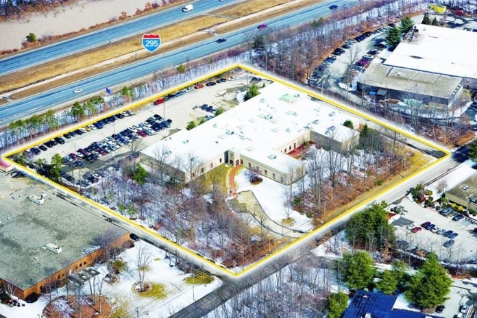 AN AERIAL VIEW of the former Hope Global manufacturing facility that Precision Park Partners has just purchased shows how close the property is to Interstate 295. / AN AERIAL VIEW of the former Hope Global manufacturing facility that Precision Park Partners has just purchased shows how close the property is to Interstate 295. /