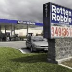 AT THE ROTTEN ROBBIE station in Sunnyvale, Calif.,  gasoline was going for $3.499 per gallon and up on Friday - and diesel for $3.059 per gallon - as prices nationwide edged toward or above the $3 mark.  / 