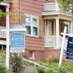 HOUSES are remaining on the market longer, which is causing problems for some owners, The Warren Group says. Above, two homes for sale in Newton, Mass. / 