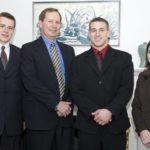 Amica pledges $75,000 to URI scholarship fund BOB MacKENZIE, Amica vice president and corporate secretary, second from left, is joined by three URI business students - David Hathaway, left, Ryan Yenulevich and Andrea Bernier, right - after a luncheon honoring scholarship recipients. /