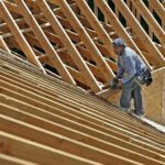 R.I., Mass. both add jobs in May<br> despite higher unemployment CONSTRUCTION JOBS increased over the psat month in both Rhode Island and Massachusetts, the BLS said. Above, carpenter Paulo Sousa works on a house last month in The Enclave at Meadow Lake, a new neighborhood in Mahway, N.J. /