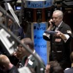Stocks plunge on fears of mortgage-bond losses TRADERS WORK on the floor of the New York Stock Exchange in New York City today, as U.S. stocks retreated after Bear Stearns Cos.' plan to bail out a money-losing hedge fund sparked fears that mortgage bond losses may be worse than was previously believed. /