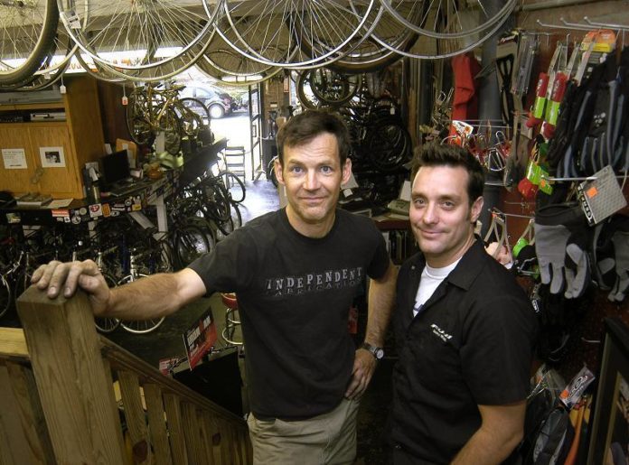 THE HUB Bike Culture owners  Jack Madden, left, and Jesse Bushnell, say their East Side bicycle shop
can provide a more personal touch than the big-box stores because of their own knowledge and experience. / 