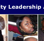 THIS IMAGE greets visitors to the Web site, created in less than a month, that showcases the Senior Capstone projects of 60-some Boston Community Leadership Academy students. / 