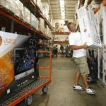 Retail sales declined 0.2% last week BACK-TO-SCHOOL shopping may help boost sales this month by as much as 3% above July 2006, the ICSC-UBS report said. Above, at a Costco in San Diego, shopper Rick Heimer picks up a vacuum cleaner to add to a cart that already includes a big-screen TV. /