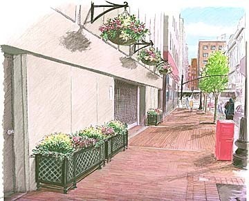 Fulton Street would get a facelift from the floral plantings announced by the Downtown Improvement District Wednesday. / Fulton Street would get a facelift from the floral plantings announced by the Downtown Improvement District Wednesday. /