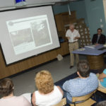 Wil Gates, of Gates, Leighton & Associates Inc., speaks at a roundtable discussion on aesthetics and sustainable landscapes. / 