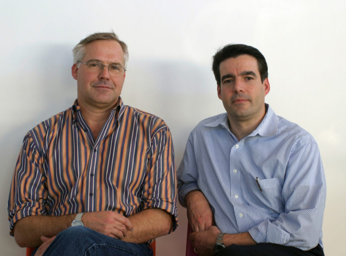 Aidan Petrie, left, and Stephen Lane, co-founders of Item Group, have grown the company so much that a new financial structure is now needed. / Aidan Petrie, left, and Stephen Lane, co-founders of Item Group, have grown the company so much that a new financial structure is now needed. /