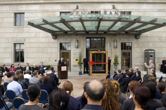 Dignitaries including Gov. Donald L. Carcieri and Providence Mayor David N. Cicilline were on hand last week for the long-awaited official opening of the Renaissance Providence Hotel, which was built from the shell of the unfinished Masonic Temple near the State House. / 