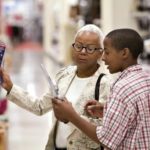 ICSC: U.S. same-store sales fall for 2nd week TARGET CO. yesterday lowered its September sales forecast from the previous 4% to 6%, citing lower than expected store visits. Shopping at a Target store in Baltimore this weekend are D'Onte Robinson, 12, and his grandmother Annette Jackson. /