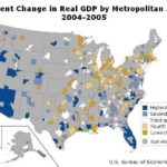 NATIONWIDE, the strongest GDP growth was seen along the Pacific, Gulf and southern Atlantic coasts, the BEA said, though the worst performance was in the hard-hit New Orleans area. / 
