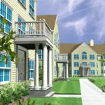 Quonset attracts residential building across street IMAGE COURTESY SAW MILL SQUARE DEVELOPMENT CO. DEVELOPERS Steve and Lynn Moran are turning the 17-acre former Quonset Drive-In site into a mixed-use complex with 120 single-level condominiums and 96 apartments, all one-bedroom units geared to young professionals. /