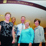 Nixon Peabody pays attention to staff concerns NIXON PEABODY focuses on communication between staff and management, to ensure needs are being met wherever possible. From left are Janice Nelson, Paula Gordon, Tracy Brooks, partner Steve Zubiago, Meride Dooris and Marilyn Lovely. /