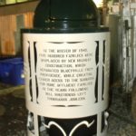STEEL TRASH CAN envelopes by artist Lu Heintz,  created for public display in Olneyville, have sparked  a controversy over the role of art in the community. / 
