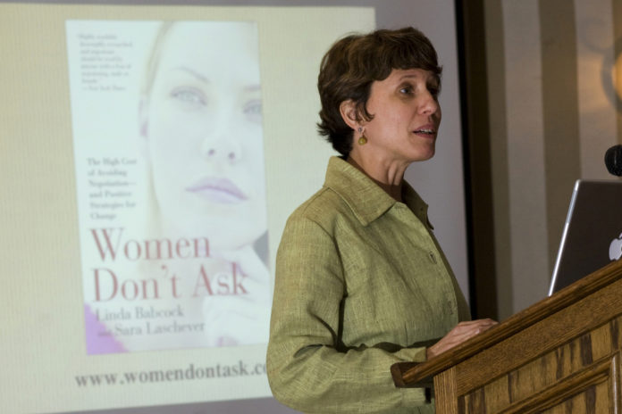 Sara Laschever, co-author of Women Don't Ask, came and spoke at a Leading Women's meeting last week. / 