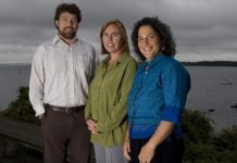 AUSTIN BECKER, left, Jennifer McCann and Pam Rubinoff are all helping organize the Sea Grant Science Symposium. / 