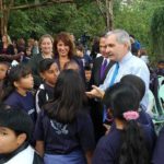GETTING OUT: U.S. Sen. Jack Reed (with Providence Mayor David N. Cicilline) hopes a bill he introduced in Congress will help get more children out of the classroom to learn about nature. / 