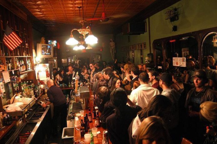 TALK OF THE TOWN was packed on one of its final nights, Oct. 28. The bar, at 143 Washington St., shut down to make room for a new hotel and is moving to Olneyville. / TALK OF THE TOWN was packed on one of its final nights, Oct. 28. The bar, at 143 Washington St., shut down to make room for a new hotel and is moving to Olneyville. /