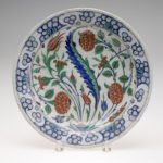 THE 20,000 ITEMS in the database include more than 100 from the Rhode Island School of Design Museum, most of them from its Asian collections. Above, a floral-style Iznik dish, circa 1550 to 1574, from the Turkish Ottoman Dynasty that was a bequest to the RISD Museum from Theodora Lyman. / 