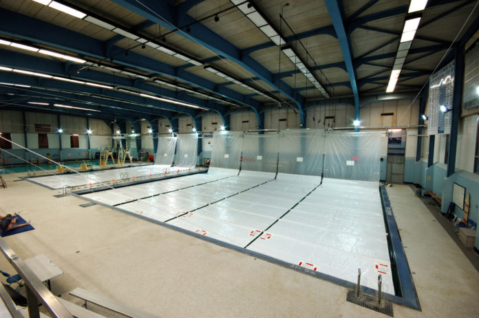 USING POOL COVERS at the University of Rhode Island Tootell Aquatic Center is expected to save as much as $50,000 annually. 
The university is looking at list of options to save money going forward. / 