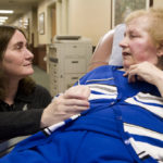 When life doesn’t end as expected REGISTERED NURSE Colleen MacTavish-Thurber talks with patient Alice Lemos at Grandview Center in Cumberland. Lemos, who was read her last rites shortly before Thanksgiving, has outlived her doctors’ expectations. /