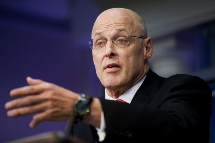 U.S. TREASURY SECRETARY Henry Paulson speaks to reporters in Washington, D.C., on Friday about the Bush Administration's proposed economic stimulus package. / U.S. TREASURY SECRETARY Henry Paulson speaks to reporters in Washington, D.C., on Friday about the Bush Administration's proposed economic stimulus package. /