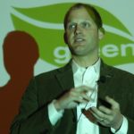 ROBERT HILDRETH, VP of global strategy for green marketing for Saatchi & Saatchi, spoke about the need to make the sustainability movement "irresistible" during the Brown Forum for Enterprise's 2008 Green Technology Conference. / 